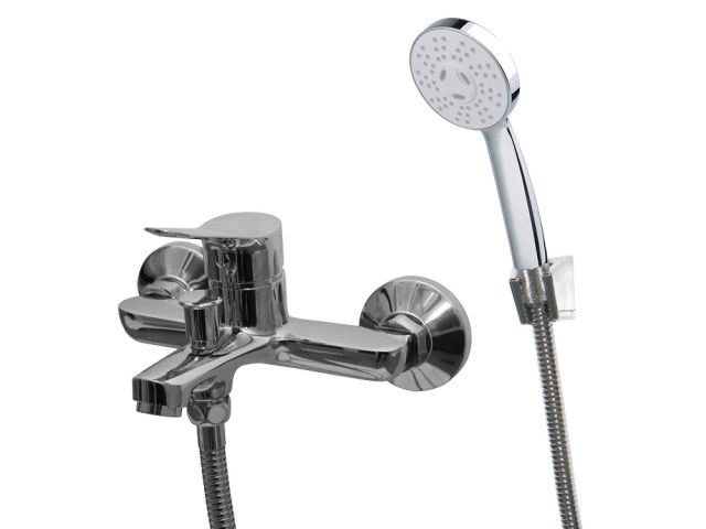 Teal Bath Mixer Wall Type