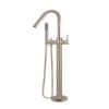 Round Freestanding Bath Mixer with Hand Spray - Champagne