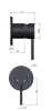 Round Wall Mixer - Black  (MW03-FIN) Excluding the concealed part (MW13BDY)