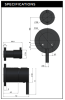 Diverter Mixer Finish Set - Tigerr Bronze (MW07TS-FIN-BB)Excluding the concealed part (MW27BDY)