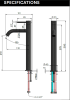Tall Basin Mixer Tall Basin Tap Matt Black