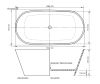 Diana Free-standing Bath 1500x750x570  Matt White