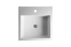 Edith Pillar Basin Polished White NTH 500x500x910mm