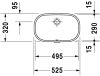 D-Code Undermount Wash Basin White  495 X 290 mm