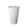 Mango Pillar Basin Polished White NTH 580x400x910mm