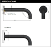 Bath Spout Tap Bath Spout Matt Black