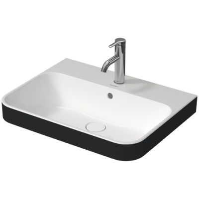 Happy D.2 Plus Washbowl White  / Anthracite Matt, 600 X 460 mm