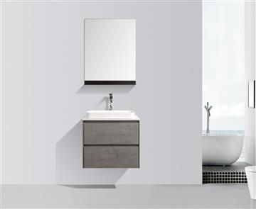 Madrid 600 Concrete Double Drawer Vanity Set 