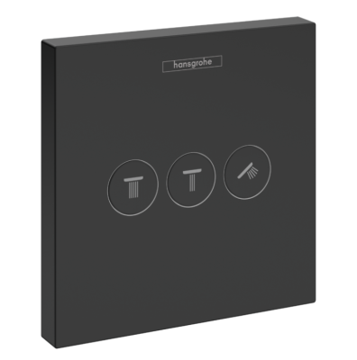 ShowerSelect Valve for Concealed Installation for 3 Functions Matt Black