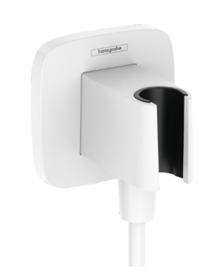 FixFit Q Wall Outlet with Shower Holder Matt White