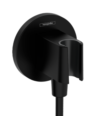 FixFit S Wall Outlet With Shower Holder Matt Black