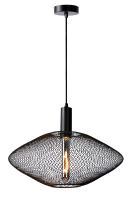 1xE27 Mesh Ceiling Fitting Black