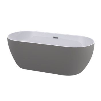 Cowley Freestanding Bath Matt Grey 1620x735x570mm