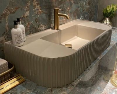 Greco Countertop Basin Matt Black 900x400x175mm