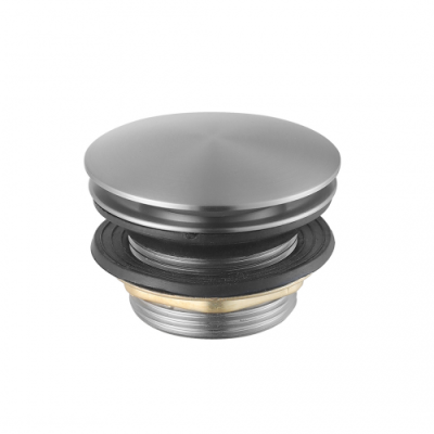 Waste Bath 40mm Unslotted Pop-In Satin Nickel