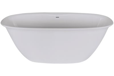 Brooke Freestanding Bath Polsihed White 1650x800x600mm