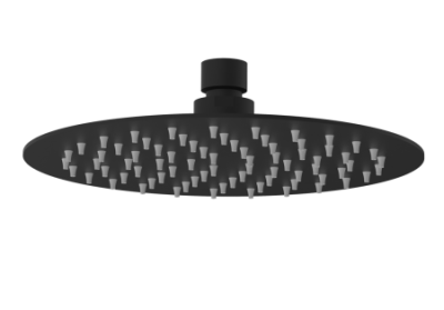 Seine Ebony Shower Head Round 200mm Matt Black