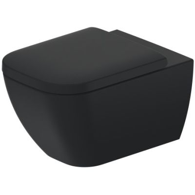 Happy D.2 Wall-Mounted Toilet Anthracite High Gloss / Anthracite Matt 