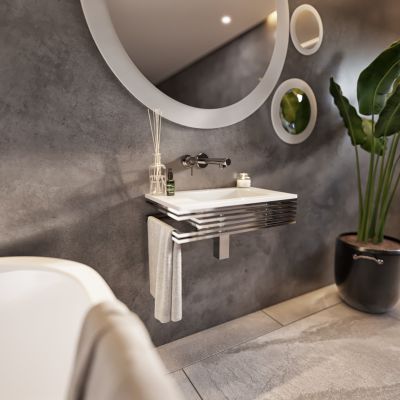 Scorpio Guest Vanity Cabinet Gloss White 550x335x130mm