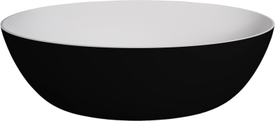 Gabriella Freestanding Bath Polished WhiteBlack/White 1500x800x465mm