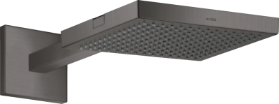 Overhead Shower Head 240x240mm 1jet With Shower Arm Brushed Black Chrome