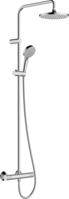 Vernis Blend Showerpipe Thermostat Ecosmart Chrome