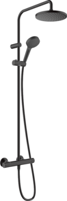 Vernis Blend Showerpipe with Thermostat Ecosmart and Handshower Matt Black