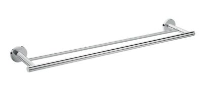 Logis Universal Double Bath Towel Rail 644mm Polished Chrome