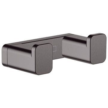 AddStoris Double Hook Brushed Black Chrome