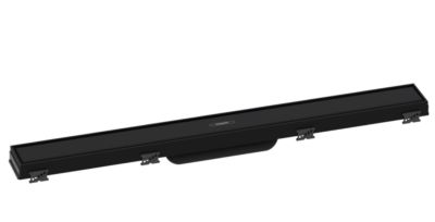RainDrain Match Finish Set Shower Drain 700mm With Height Adjustable Frame Matt Black