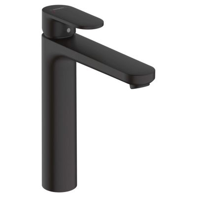 Vernis Blend High Basin Mixer 190mm without waste Matt Black 