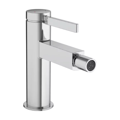 Finoris Single lever bidet mixer with push-open waste set Chrome 