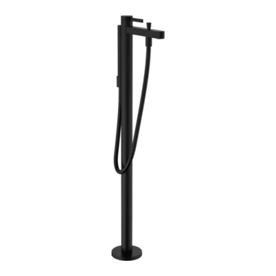 Finoris Single Lever Bath Mixer Freestanding Matt Black 