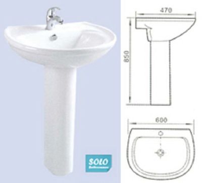 Martinique Basin & Pedestal 600x470x830