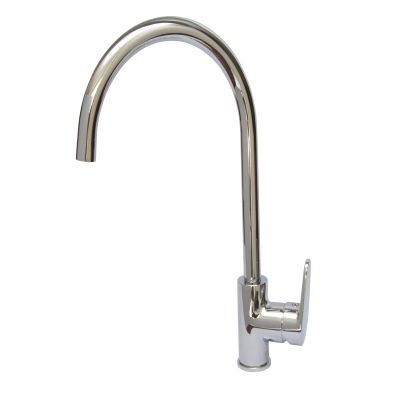 Bore Tide Round 1 Hole Sink Mixer J Spout