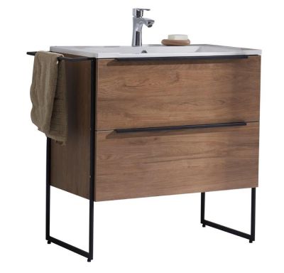 Loft 600 Left Complete Vanity Set Cherrywood 