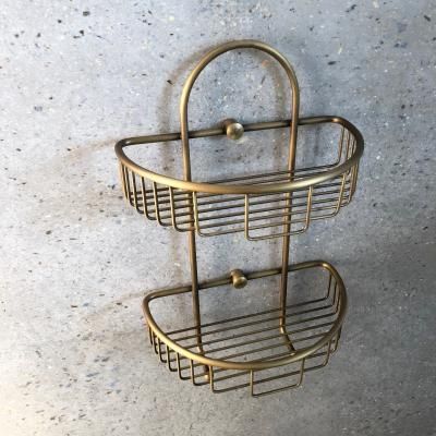Basket Double Soap Brass Body