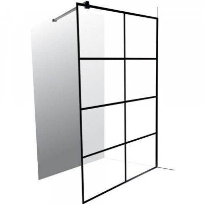 Shower Screen Everest Black 1200x2000