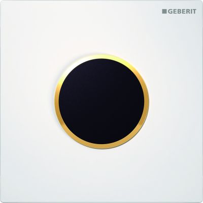 Urinal CoverPlate10 ElecFlushAct Wh/Gold