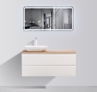 Lazio 1200 White Double Draw Vanity Set 