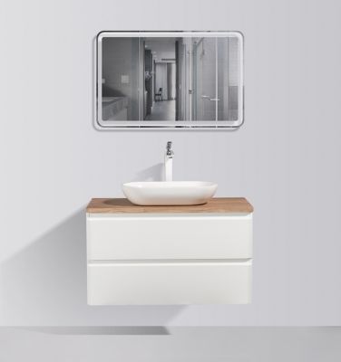 Lazio 900 White Double Draw Vanity Set 