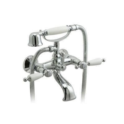Bath 2 HandleWall-Mounted White Lever