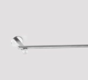 Slimline Single Rail 400mm Brushed S/Ste