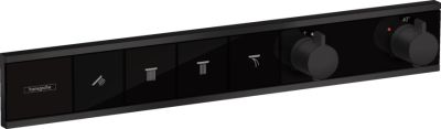 RainSelect Thermostat for concealed installation for 4 functions Matt Black