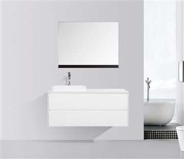 Madrid 1200 White Double Drawer Vanity Set