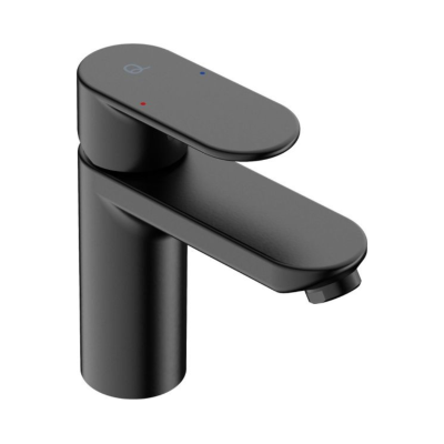 Solace Matt Black Short Basin Mixer