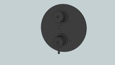 Jee-O Slimline Mixer ThermoWallMount BLK