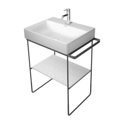 DurasquareMetal Console Black Satin Matte For Wash Basin 2353600041