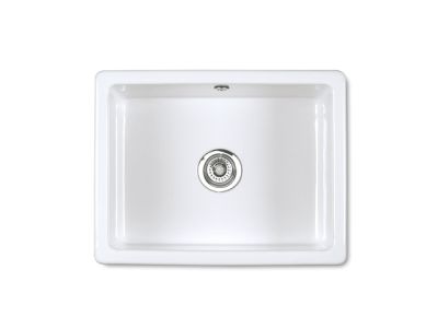 Inset 600 White & 3." Strainer W. C.K. Chrome 595x460x255