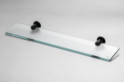Demola Black Glass Shelf